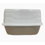 Закрытый туалет GeorPlast Salto для котов с верхним входом 56x40x38 см Серо-белый 10525