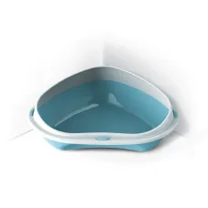 Туалет для котов угловой GeorPlast Shuttle 49x40x17,5 см ГОЛУБОЙ