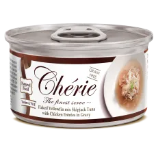 Корм влажный для котов Cherie Signature Gravy Mix Tuna & Chiken с кусочками тунца и курицы в соусе 80 г Корм влажный для котов Cherie Signature Gravy Mix Tuna & Chiken с кусочками тунца и курицы в соусе 80 г