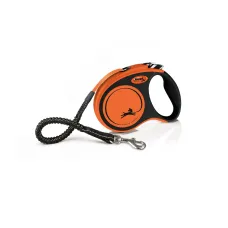 Поводок рулетка с амортизатором для собак Flexi Extrem Tape S 5 м до 20 кг Оранжевый Поводок рулетка с амортизатором для собак Flexi Extrem Tape S 5 м до 20 кг Оранжевый