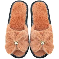 Тапочки женские Sports с бантом Персиковый 40-41 25.5 см
