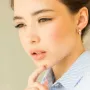 Золотые серьги - кольца без камней с05275 Оникс