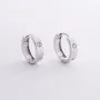 Серьги - кольца Love в белом золоте с07679 Оникс