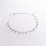 Серебряное колье Шарики 181247 Оникс 45