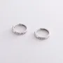 Серебряные серьги - кольца (фианиты) OR110510 Оникс