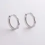 Серебряные серьги - кольца (фианиты) OR110510 Оникс