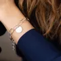 Серебряный браслет Цепочка с монетками 141626 Оникс 16