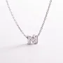 Серебряное колье с буквой М с фианитами 1103 М Оникс 45