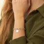 Серебряный браслет Цепочка с монеткой 141628 Оникс 19
