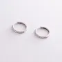 Серебряные серьги - кольца (фианиты) OR116411 Оникс