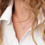 Серебряное колье с буквой Ю с фианитами 1103 Ю Оникс 45