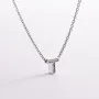 Серебряное колье с буквой Т с фианитами 1103 Т Оникс 45