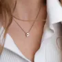 Серебряное колье с буквой D 1105 D Оникс 45