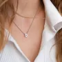 Серебряное колье с буквой D 1105 D Оникс 45