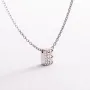 Серебряное колье с буквой Е с фианитами 1103 Е Оникс 45