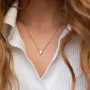 Серебряное колье с буквой Р 1105 Р Оникс 45