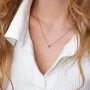Серебряное колье с буквой С с фианитами 1103 С Оникс 45
