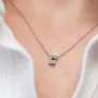 Серебряное колье с буквой С с фианитами 1103 С Оникс 45