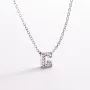 Серебряное колье с буквой С с фианитами 1103 С Оникс 45