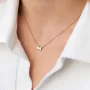 Серебряное колье с буквой М 1105 М Оникс 45