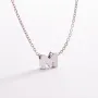 Серебряное колье с буквой М 1105 М Оникс 45
