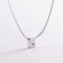 Серебряное колье с буквой С 1105 С Оникс 45
