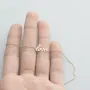 Золотой браслет на ногу Love б03685 Оникс 26