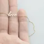 Золотой браслет на ногу Love б03685 Оникс 26