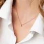 Серебряное колье с буквой L с фианитами 1103 L Оникс 45