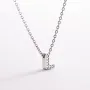 Серебряное колье с буквой L с фианитами 1103 L Оникс 45