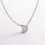 Серебряное колье с буквой D с фианитами 1103 D Оникс 45