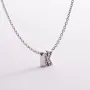 Серебряное колье с буквой К с фианитами 1103 К Оникс 45