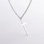 Серебряное колье Крестик 1104 Оникс 45