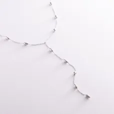 Серебряное колье - галстук 908-01312 Оникс 38