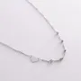 Колье Сердечко в белом золоте кол02352 Оникс 43