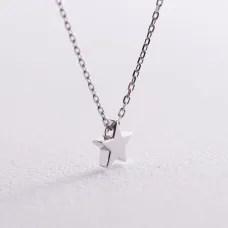 Серебряное колье Звездочка 908-01086 Оникс 38
