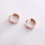 Серьги - кольца Love в красном золоте с08166 Оникс