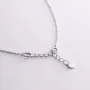 Серебряное колье - галстук Монетки 908-01233 Оникс 38