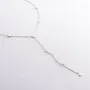 Серебряное колье - галстук Монетки 908-01233 Оникс 38