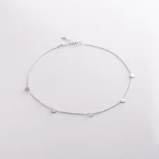 Серебряное колье Сердечки 908-01075 Оникс 38