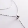 Серебряное колье - галстук с шариками 908-01398 Оникс 40