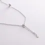 Серебряное колье - галстук с шариками 908-01398 Оникс 40