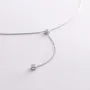 Серебряное колье - галстук с фианитами 908-01215 Оникс 38