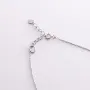 Серебряное колье - галстук с фианитами 908-01215 Оникс 38
