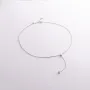 Серебряное колье - галстук с фианитами 908-01215 Оникс 38