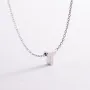 Серебряное колье с буквой Т 1105 Т Оникс 45