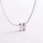 Серебряное колье с буквой Н 1105 Н Оникс 45