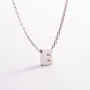 Серебряное колье с буквой Е 1105 Е Оникс 45
