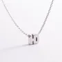 Серебряное колье с буквой Ю 1105 Ю Оникс 45