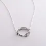 Серебряное колье Змей Уроборос 181256 Оникс 48